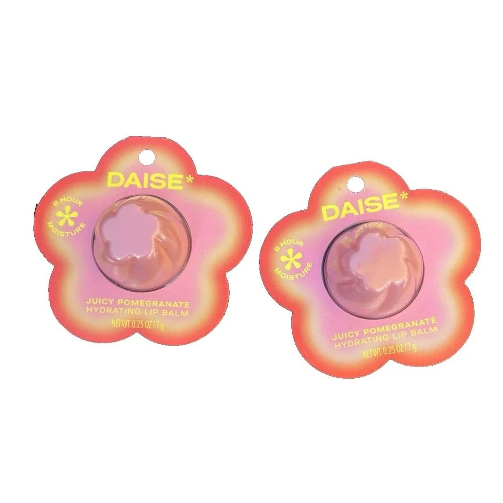 Lot of 2-Daise Juicy Pomegranate Flavor Hydrating Lip Balm Clear 7g New in Pkg